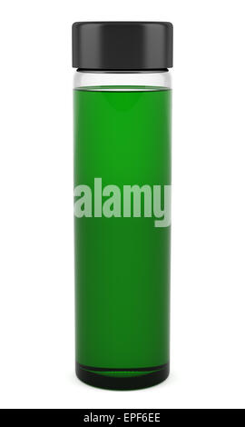 transparente Shampooflasche isoliert auf weiss Stockfoto