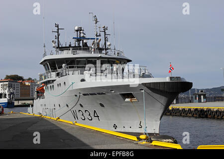 KV-Tor W334 norwegische Küstenwache Patrouillenboot in Bergen Stockfoto