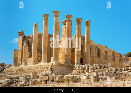 Ruinen von Jerash Jordan Tempel der Artemis Stockfoto