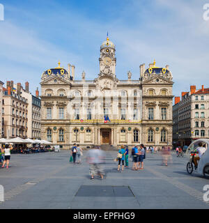 Die berühmten 'Platz des Terreaux' in Lyon Stadt Stockfoto