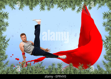 Pause-Tänzer gekonnt balancieren auf einer hand Stockfoto