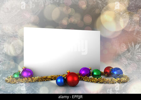 Zusammengesetztes Bild Poster mit Kugeln Stockfoto