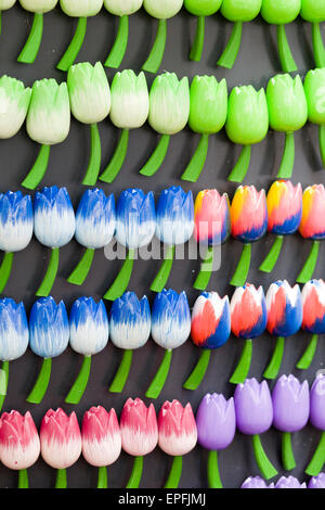 Bunte Tulpe Kühlschrankmagneten in Amsterdam Stockfoto