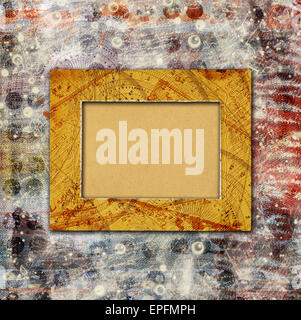 Abstrakten antiken Hintergrund im Scrapbooking-Stil mit chaotischen Zier- und Papier Rahmen Stockfoto