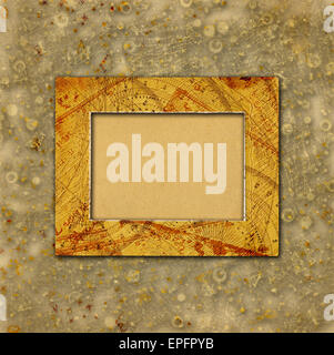 Abstrakten antiken Hintergrund im Scrapbooking-Stil mit chaotischen Zier- und Papier Rahmen Stockfoto