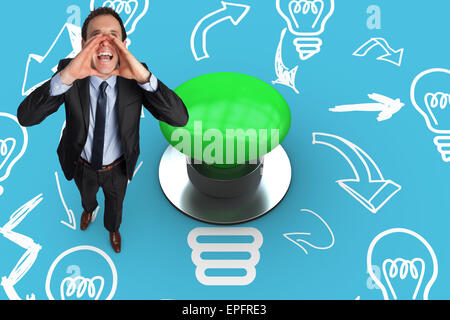 Zusammengesetztes Bild von Geschrei Geschäftsmann Stockfoto