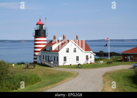 West Quoddy Head Leuchtturm Stockfoto