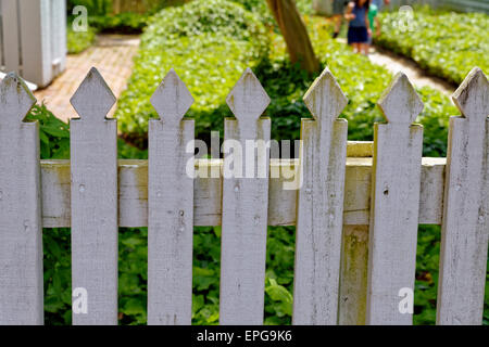 Weißen Gartenzaun Stockfoto