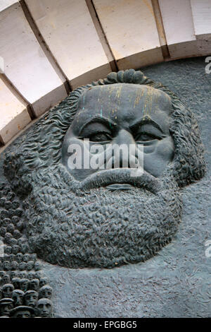 Karl Marx-Relief, Berlin-Mitte. Stockfoto