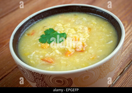 Bugdayli Mercimek corbasi Stockfoto