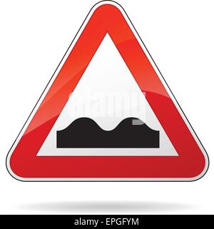 Illustration des dreieckigen isolierte Zeichen für bump Stock Vektor