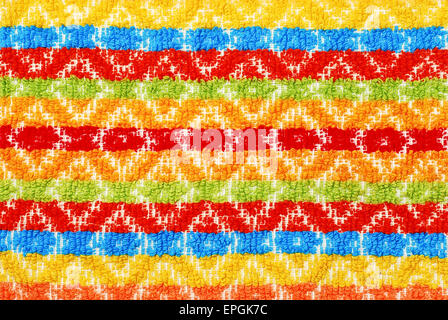 buntes Handtuch Textur Nahaufnahme detail Stockfoto