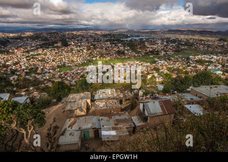 Panorama von Antananarivo, Madagaskar-Hauptstadt Stockfoto