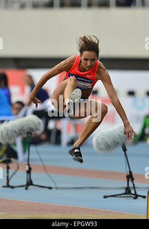 17. Mai 2015 - Shanghai, Volksrepublik China - OLHA SALADUHA (Ukraine) während der Dreisprung Frauen an Shanshai Diamond League. © Marcio Machado/ZUMA Draht/Alamy Live-Nachrichten Stockfoto