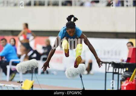 17. Mai 2015 - Shanghai, Volksrepublik China - CATERINE IBARGUEN (Kolumbien) während der Dreisprung Frauen an Shanshai Diamond League. © Marcio Machado/ZUMA Draht/Alamy Live-Nachrichten Stockfoto