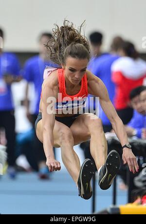 17. Mai 2015 - Shanghai, ist der Volksrepublik China - IRINA GUMENYUK (Russland) während der Dreisprung Frauen an Shanshai Diamond League. © Marcio Machado/ZUMA Draht/Alamy Live-Nachrichten Stockfoto