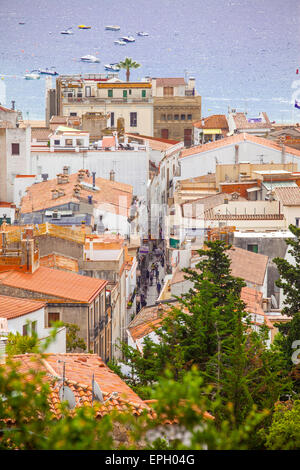 Panorama der Stadt Tossa de Mar, Spainv Stockfoto