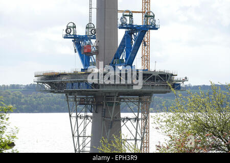 Türme von The Queensferry Crossing (ehemals die Forth Ersatz Crossing) neue Forth Road Bridge in Schottland. Stockfoto