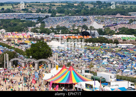 Beim Glastonbury Festival. Somerset, England. Englisch, Großbritannien, Großbritannien, GB, Großbritannien, Juni. Stockfoto