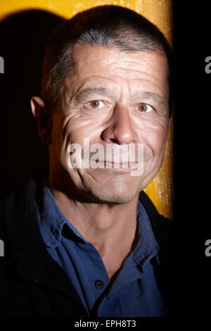 TURIN, Italien - 16.Mai: Schriftsteller Emmanuel Carrère am Salone del Libro, internationale Buchmesse am 16. Mai 2015 in Turin. Stockfoto