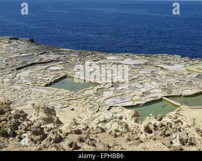 Salinen in Gozo, Malta Stockfoto