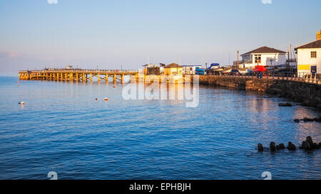 Abendlicht am Pier bei Swanage Dorset England UK Europe Stockfoto