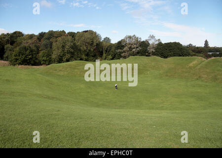 Cirencester römischen Amphitheater, Cirencester, Gloucestershire, UK. Stockfoto