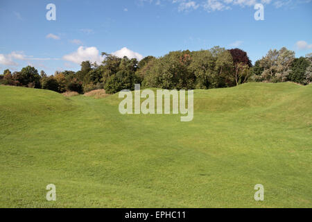 Cirencester römischen Amphitheater, Cirencester, Gloucestershire, UK. Stockfoto