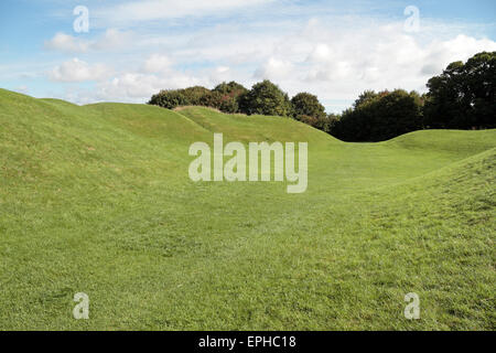 Cirencester römischen Amphitheater, Cirencester, Gloucestershire, UK. Stockfoto