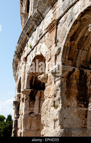 Römische Arena in Pula in Istrien, Kroatien, Europa Stockfoto