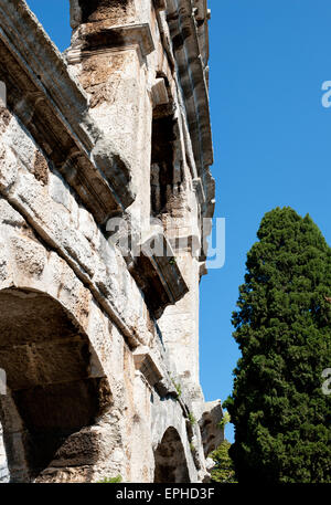 Römische Arena in Pula in Istrien, Kroatien, Europa Stockfoto