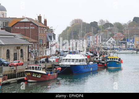 Custom House Quay, alten Hafen, Weymouth, Dorset, England, Großbritannien, Vereinigtes Königreich, UK, Europa Stockfoto