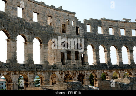 Römische Arena in Pula in Istrien, Kroatien, Europa Stockfoto