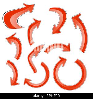 Rote Pfeile Stock Vektor