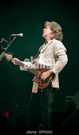 Paul McCartney an Robert F. Kennedy Fußballstadion in Washington DC. 4. Juli 1990. Stockfoto