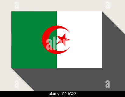 Algerien Flagge in flachen Web-Design-Stil. Stockfoto