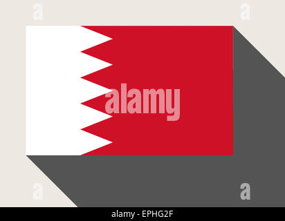 Bahrain Fahne in flachen Web-Design-Stil. Stockfoto