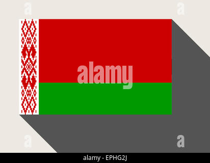 Belarus-Flagge in flachen Web-Design-Stil. Stockfoto