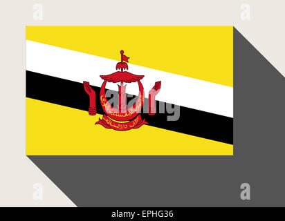 Brunei-Flagge in flachen Web-Design-Stil. Stockfoto