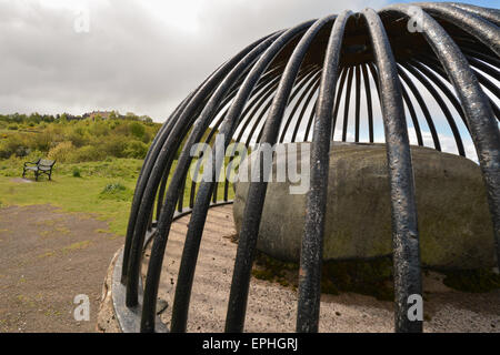 Die Enthauptung Stein auf Gowan Hill, Stirling, Schottland, UK Stockfoto