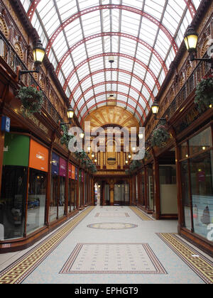 Im Inneren der Central Arcade-Marktplatz von Grainger Town, Teil von Newcastle Upon Tyne, England Stockfoto