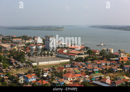 Ansichten der Mekong Fluss und die Stadt, Phnom Penh, Kambodscha Stockfoto