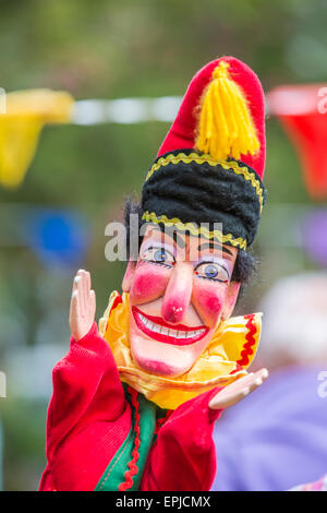 Ein Portrait Bild von Herrn Körner die Marionette, Punch und Judy London England UK zeigen Stockfoto