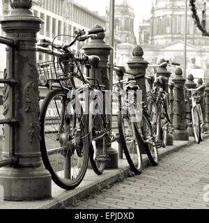 Fahrräder in Berlin Stockfoto