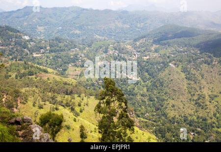 Blick vom Gipfel von Ella Rock-Berg, Ella, Badulla Bezirk, Uva Provinz, Sri Lanka, Asien Stockfoto