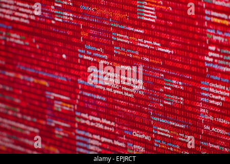 Roter code Stockfoto