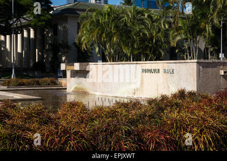 Honolulu Hale Regierungssitz in Staat Stockfoto