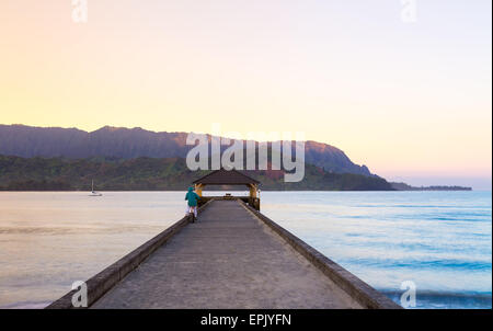 Landzunge von Hanalei auf Insel Kauai Stockfoto