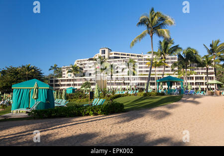 Strand von St Regis Hotel Hanalei Stockfoto