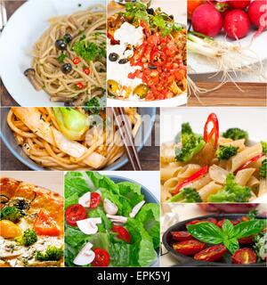gesunde vegetarische vegane Lebensmittel collage Stockfoto